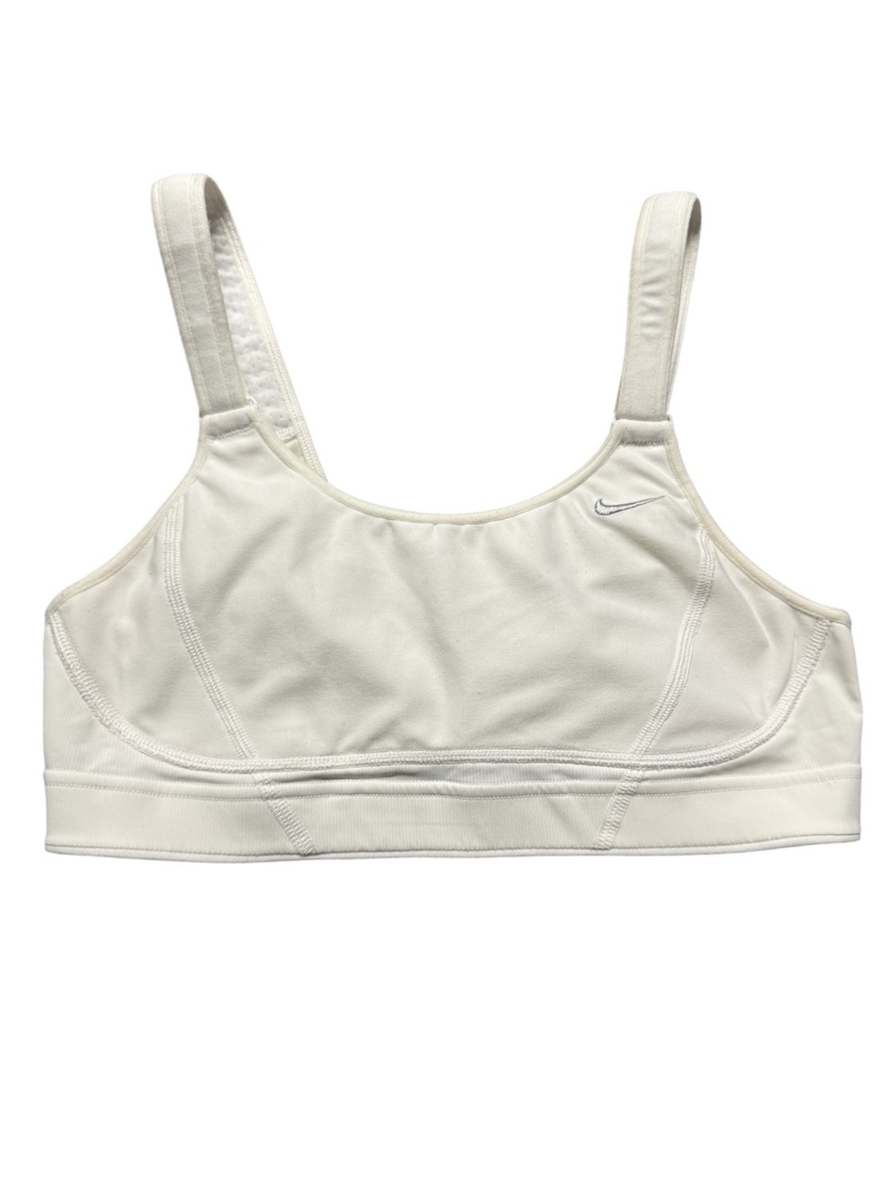 Nike Swift Dri-FIT White Sports Bra Women’s Medium Athletic Workout Gym